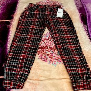 Red/Black & White 2 Pocket Casual Pants